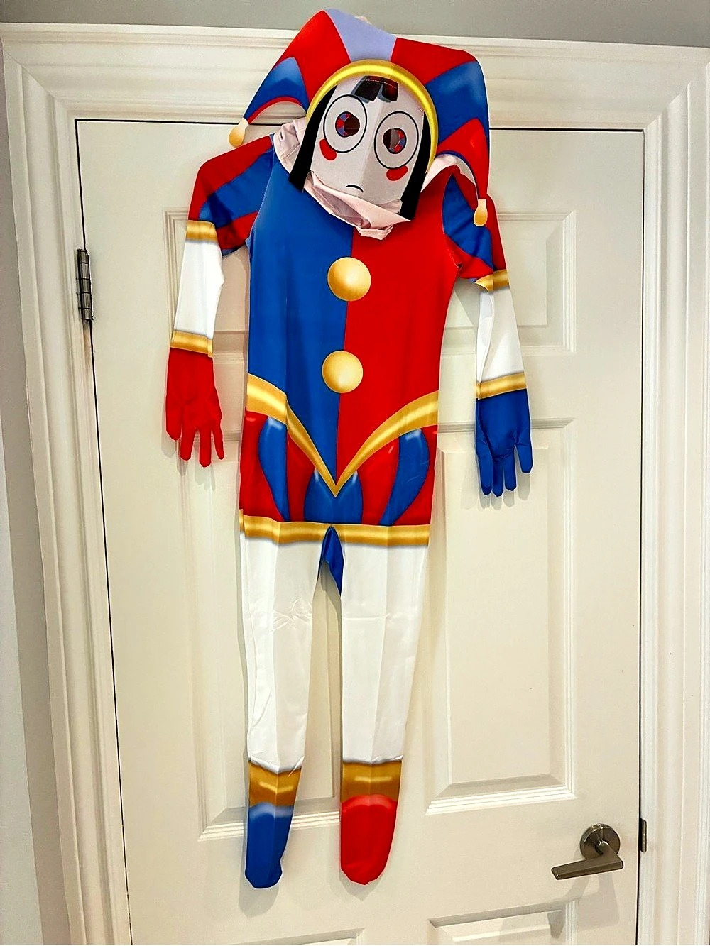 The Amazing Digital Circus Pomni Cosplay Costume Color Block Jester Costume